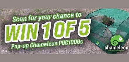WIN 1 of 5 Pop-up Chameleon PUC1000 enclosures banner
